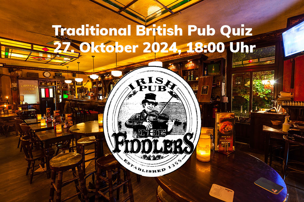 Pub Quiz im Fiddlers in Moers am 27.10.2024